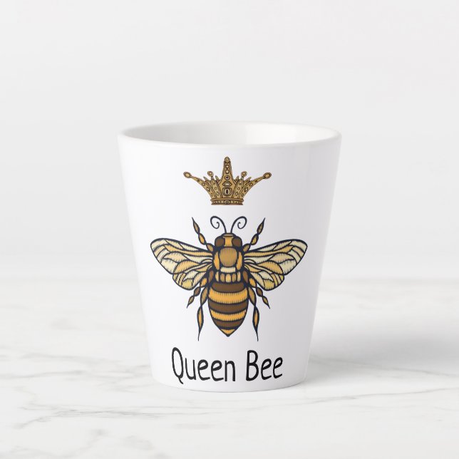 Queen Bee Extravagant Crown Latte Tasse (Vorderseite)