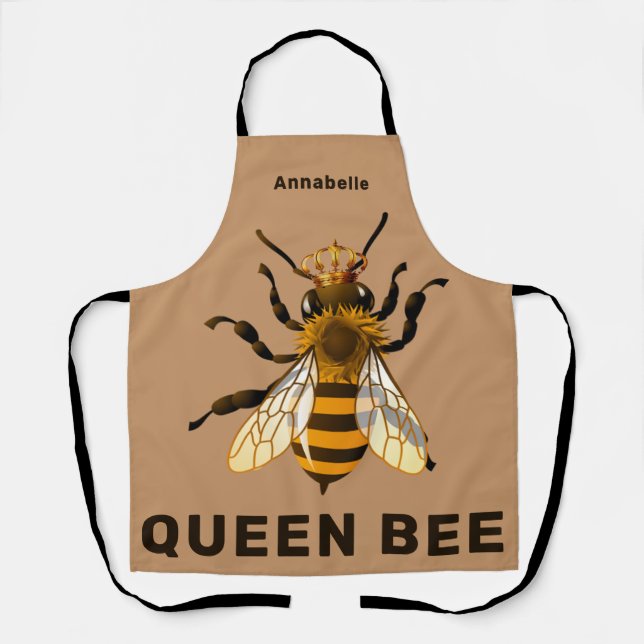 Queen Bee Gold Crown Long Schürze (Vorderseite)