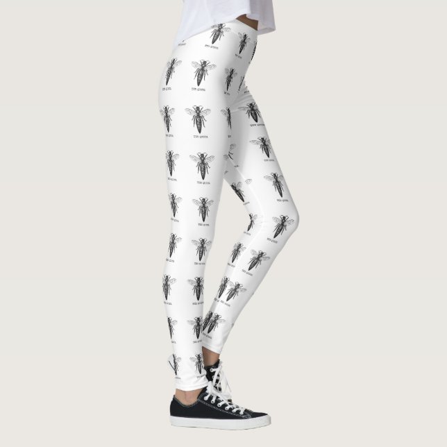 Queen Bee Illustration Classic Zeichnend Leggings (Rechts)