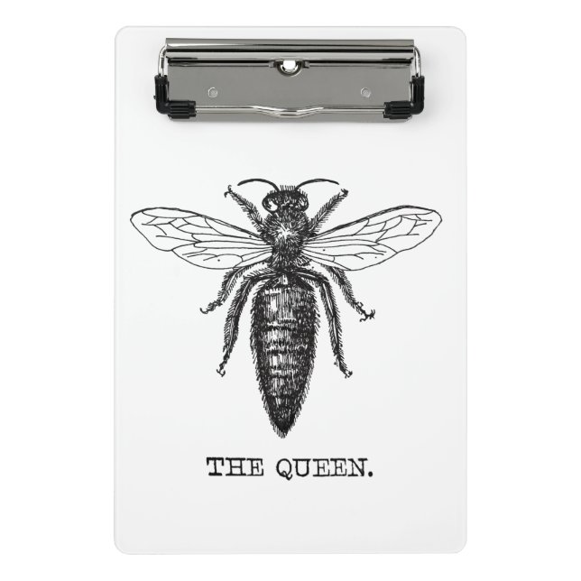 Queen Bee Illustration Classic Zeichnend Mini Klemmbrett (Vorderseite)