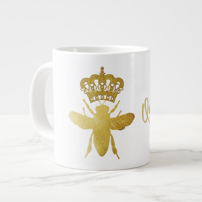 QUEEN BEE Jumbo Extra-große Kaffee-Tasse Jumbo-Tasse (Vorderseite Links)