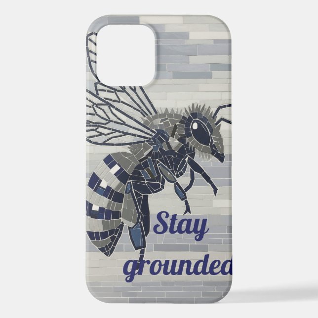 Queen Bee Mosaic Phone Case - Honeycore Geometric iPhone 12 Hülle (Rückseite)