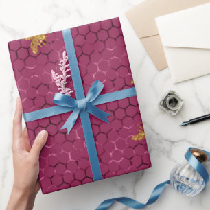 Queen Bee Muster Geschenkpapier