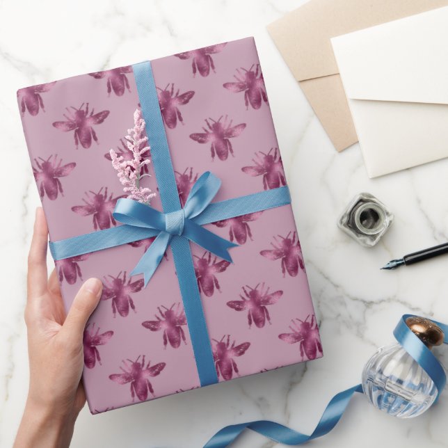 Queen Bee Muster  Geschenkpapier (Schenken)