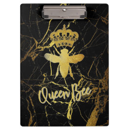 QUEEN BEE Niedlich Clipboard Gold & Black Bestsell Klemmbrett