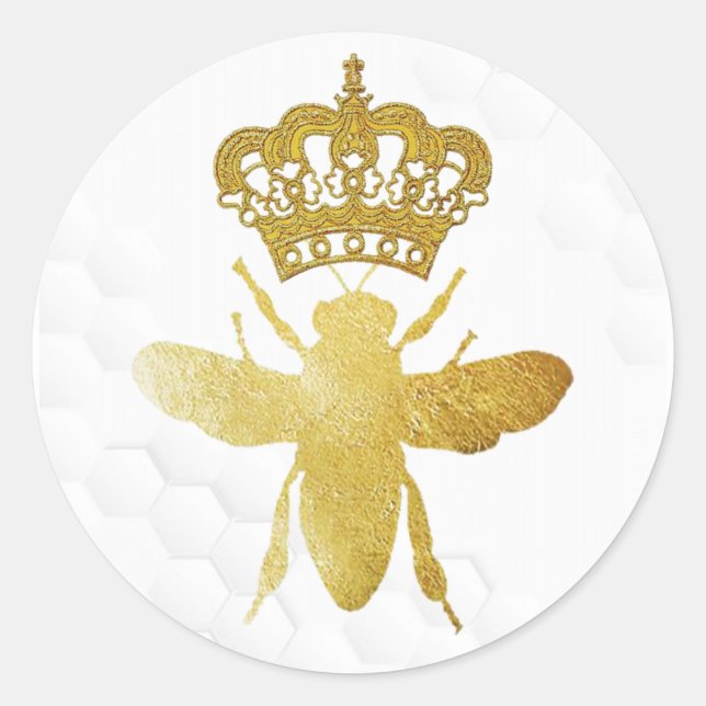 QUEEN BEE Niedlich Stickers - Modernes Muster (Vorderseite)