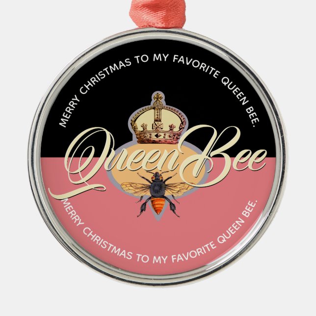 Queen Bee Ornament Aus Metall (Vorne)