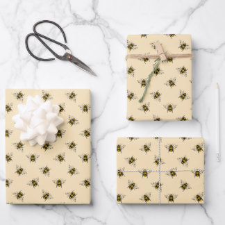 Queen Bee Pattern Geschenkpapier Set