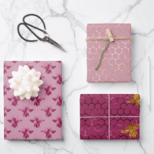 Queen Bee Pattern Geschenkpapier Set