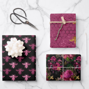 Queen Bee Pattern Geschenkpapier Set