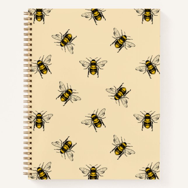Queen Bee Pattern Notizbuch (Vorderseite)