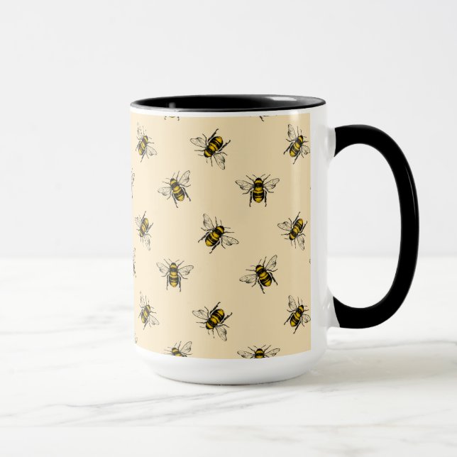 Queen Bee Pattern Tasse (Rechts)