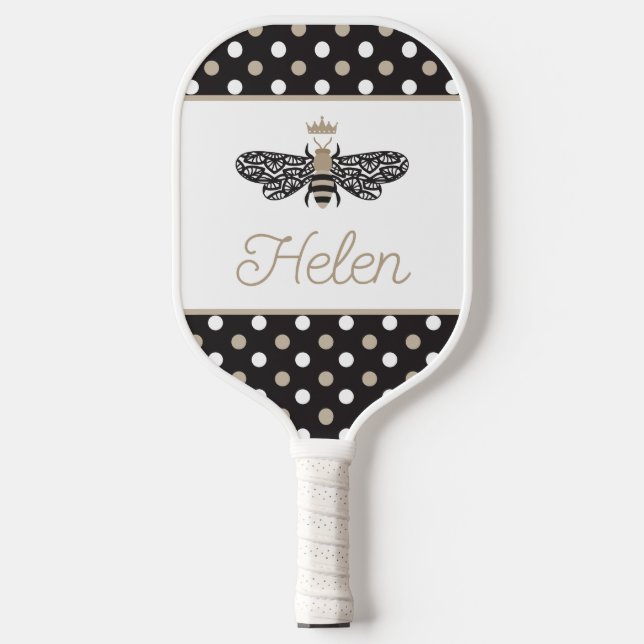 Queen Bee Personalisiert Pickleball Paddle (Vorderseite)