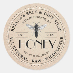 Queen Bee Raw Tous Sticker Fleur sauvage naturel M