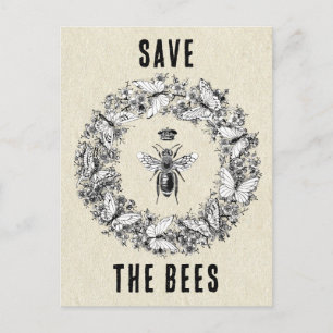 Queen Bee Rettete den Butterfly Kranz Postkarte