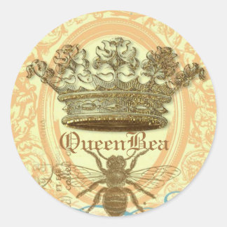 Queen Bee Round Siegel oder Stickers