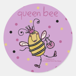 Queen Bee Runder Aufkleber
