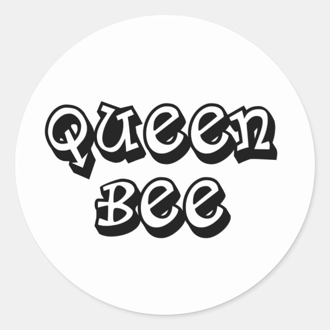 Queen Bee Runder Aufkleber (Vorderseite)