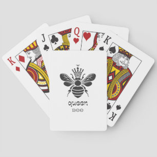 "Queen Bee" Schwarz-Weiß Spielkarten