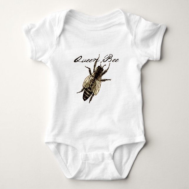 Queen Bee Wildlife Bug Insect Baby Strampler (Vorderseite)