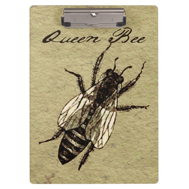 Queen Bee Wildlife Bug Insect Klemmbrett (Vorderseite)