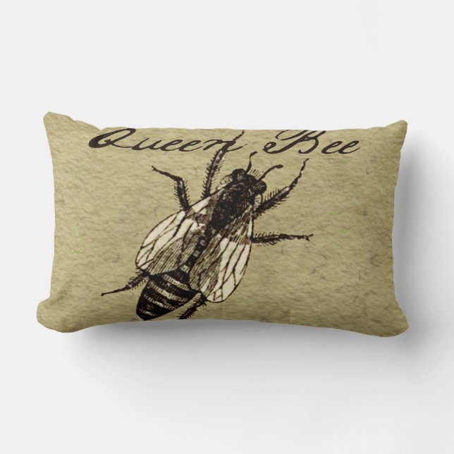 Queen Bee Wildlife Bug Insect Lendenkissen (Vorderseite)