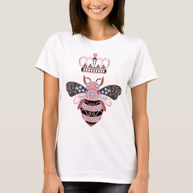 Queen Bee With Crown T-Shirt (Vorderseite)