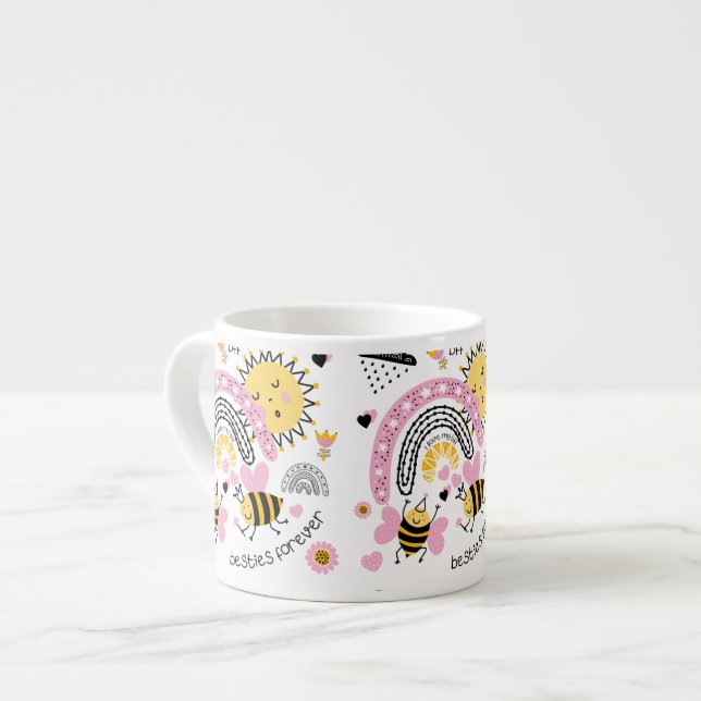 Queen Bees Best Friends Forever Niedliche BESTE FR Espressotasse (Vorderseite Links)