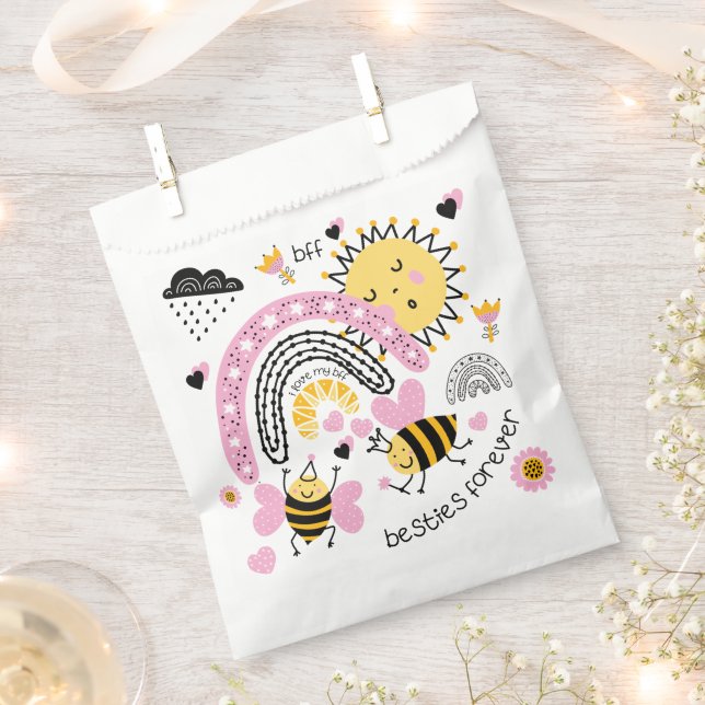 Queen Bees Best Friends Forever Niedliche BESTE FR Geschenktütchen (Ausgeschnitten)
