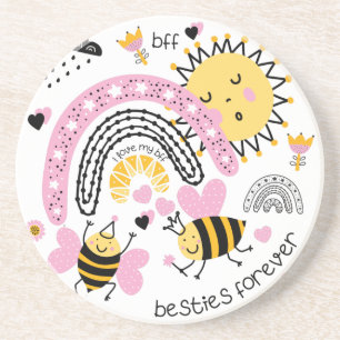 Queen Bees Best Friends Forever Niedliche BESTE FR Getränkeuntersetzer