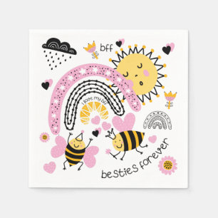 Queen Bees Best Friends Forever Niedliche BESTE FR Serviette