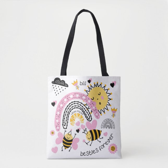 Queen Bees Best Friends Forever Niedliche BESTE FR Tasche (Vorderseite)
