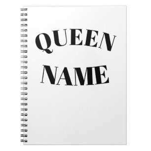 Queen Benutzerdefinierter Name – Königliches Elega Notizblock