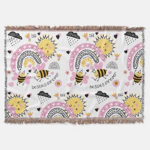 Queen Bienen beste Freundinnen für immer süße BFF  Decke