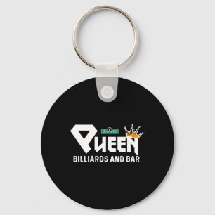 Queen Billiards und Bar Vintager Pool Player Funny Schlüsselanhänger