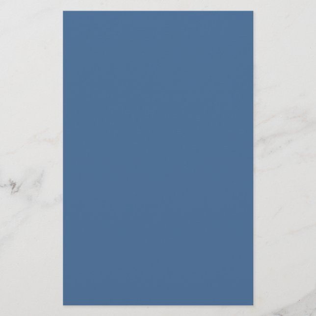 Queen Blue Solid Color Briefpapier (Vorderseite)