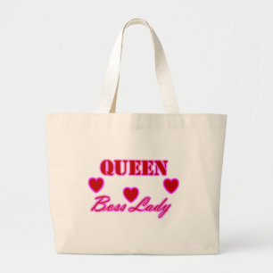 Queen Boss Lady Hearts Jumbo-Tasche Jumbo Stoffbeutel