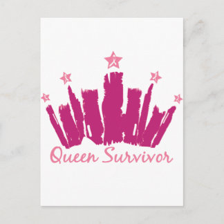Queen Breast Cancour Survivor Postkarte