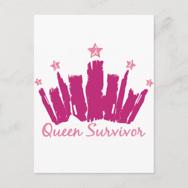 Queen Breast Cancour Survivor Postkarte (Vorderseite)