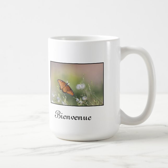 Queen butterfly Bienvenue Kaffeetasse (Rechts)