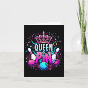Queen Button Shirt Bowler Bowling League of Bowlin Karte