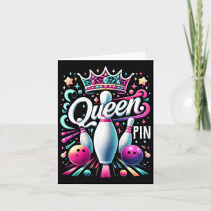 Queen Button Shirt Bowler Bowling League of Bowlin Karte