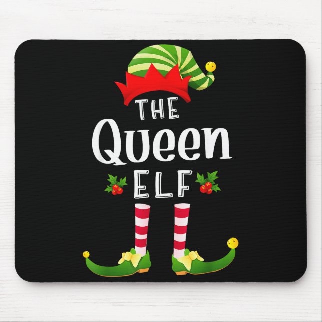 Queen Christmas Elf Matching Pajama X-mas Party  Mousepad (Vorne)