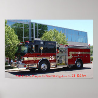 Queen City Hose Company Olyphant Pa Poster