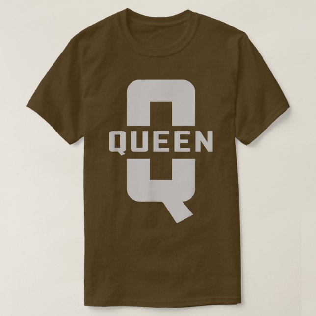 Queen Costume Letter Q Matching Couples Geschenke  T-Shirt (Design vorne)