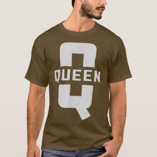 Queen Costume Letter Q Matching Couples Geschenke T-Shirt
