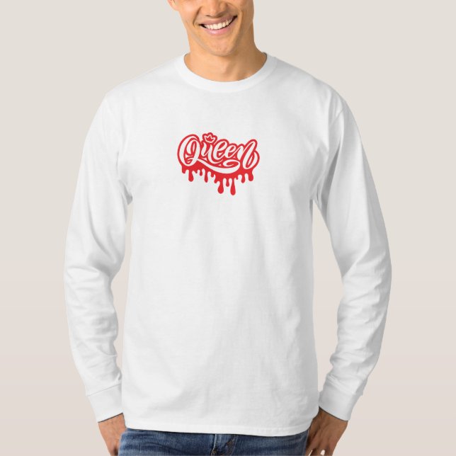 Queen Design – Elegant Royal Crown Typography for  T-Shirt (Vorderseite)