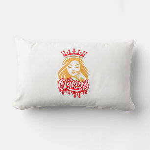 Queen Design – Elegante königliche Kronentypografi Lendenkissen