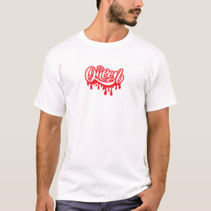 Queen Design – Elegante königliche Kronentypografi T-Shirt
