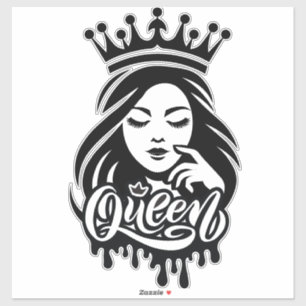 Queen Design – Elegante Königskrone Aufkleber